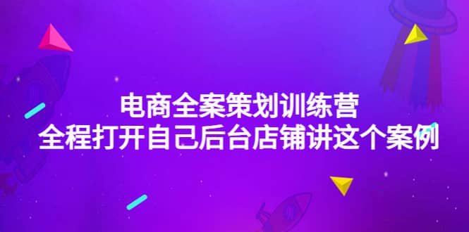 电商全案策划训练营：全程打开自己后台店铺讲这个案例（9节课时）-温馨分享网