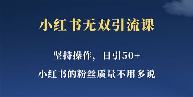 小红书无双课一天引50+女粉，不用做视频发视频，小白也很容易上手拿到结果-温馨分享网
