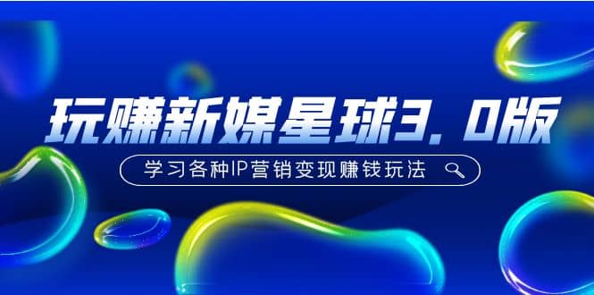 《玩赚新媒星球3.0版》学习各种IP营销变现玩法（价值498）-温馨分享网