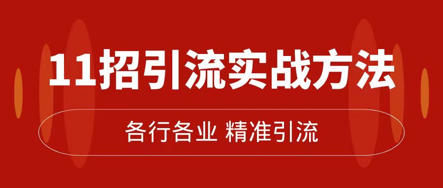 精准引流术：11招引流实战方法，让你私域流量加到爆（11节课完整版）-温馨分享网
