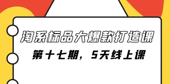淘系标品大爆款打造课-第十七期，5天线上课-温馨分享网