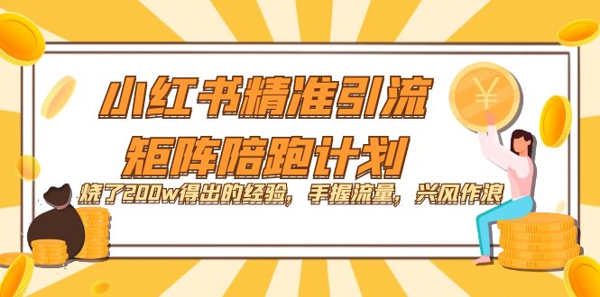 小红书精准引流·矩阵陪跑计划：烧了200w得出的经验，手握流量，兴风作浪！-温馨分享网