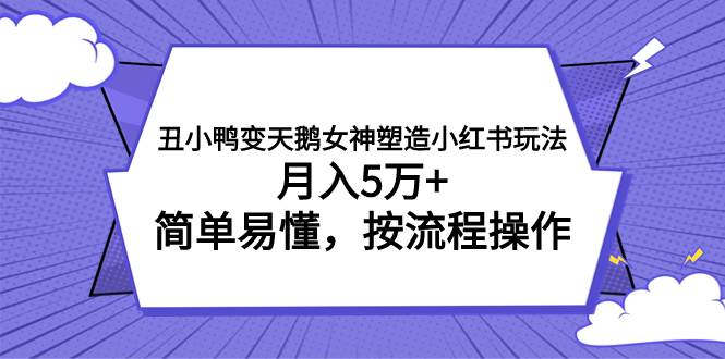 丑小鸭变天鹅女神塑造小红书玩法，月入5万+，简单易懂，按流程操作-温馨分享网
