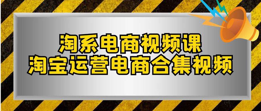 淘系-电商视频课，淘宝运营电商合集视频（33节课）-温馨分享网