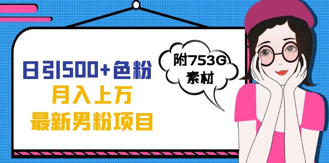 日引500+色粉轻松月入上万九月份最新男粉项目（附753G素材）-温馨分享网