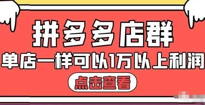 拼多多店群单店一样可以产出1万5以上利润【付费文章】-温馨分享网
