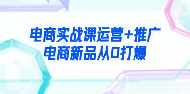 电商实战课运营+推广，电商新品从0打爆（99节视频课）-温馨分享网