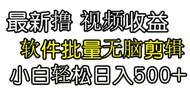 发视频撸收益，软件无脑批量剪辑，第一天发第二天就有钱-温馨分享网
