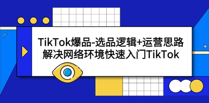 TikTok爆品-选品逻辑+运营思路：解决网络环境快速入门TikTok-温馨分享网