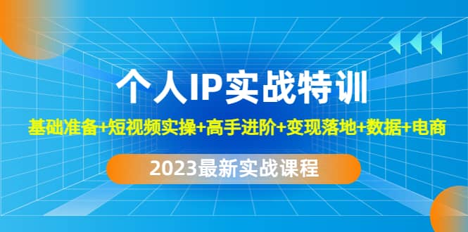 2023个人IP实战特训：基础准备+短视频实操+高手进阶+变现落地+数据+电商-温馨分享网