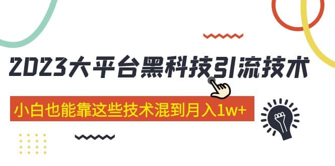 价值4899的2023大平台黑科技引流技术 29节课-温馨分享网