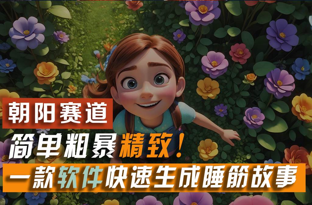 利用一款软件5分钟一条爆款睡前故事，简单粗暴精致！小白月入2w+-温馨分享网