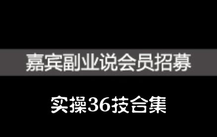 嘉宾副业说实操36技合集，价值1380元-温馨分享网