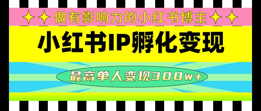 某收费培训-小红书IP孵化变现：做有影响力的小红书博主-温馨分享网