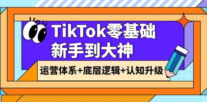 TikTok零基础新手到大神：运营体系+底层逻辑+认知升级（9节系列课）-温馨分享网