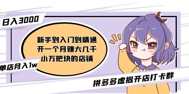 拼多多虚拟开店打卡群：新手到入门到精通-温馨分享网