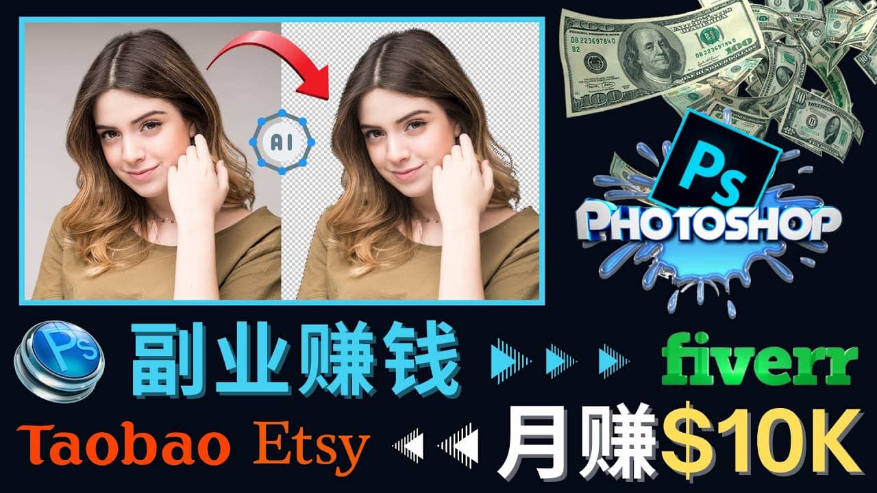 掌握PS修图技能，月赚5000美元以上 – 利用Adobe Photoshop赚钱的3种途径-温馨分享网