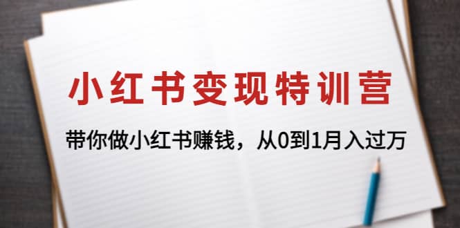 小红书变现特训营：带你做小红书项目-温馨分享网
