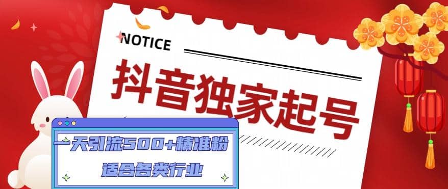 抖音独家起号，适合各类行业（9节视频课）-温馨分享网