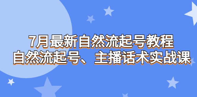 7月最新自然流起号教程，自然流起号、主播话术实战课-温馨分享网