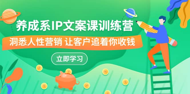 养成系-IP文案课训练营，文案心法的天花板 洞悉人性营销 让客户追着你收钱-温馨分享网