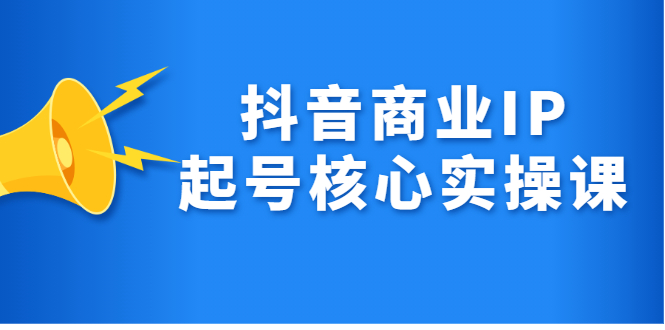 抖音商业IP起号核心实操课，带你玩转算法，流量，内容，架构，变现-温馨分享网