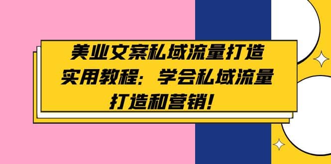美业文案私域流量打造实用教程：学会私域流量打造和营销-温馨分享网