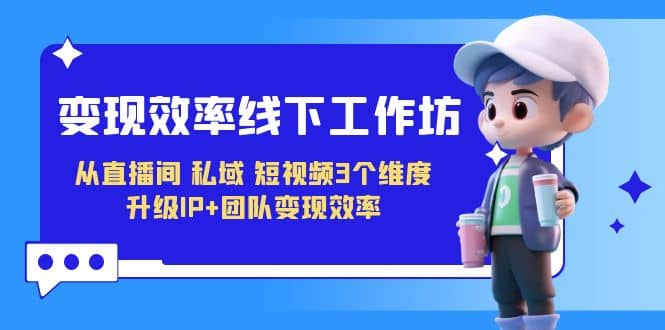变现-效率线下工作坊，从直播间、私域、短视频3个维度 升级IP+团队变现效率-温馨分享网