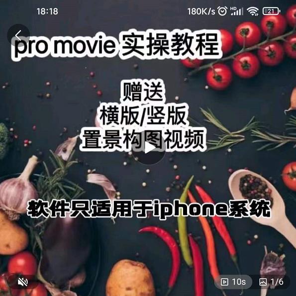 漆十二美食摄影，25​节promovie实操高手课节-温馨分享网