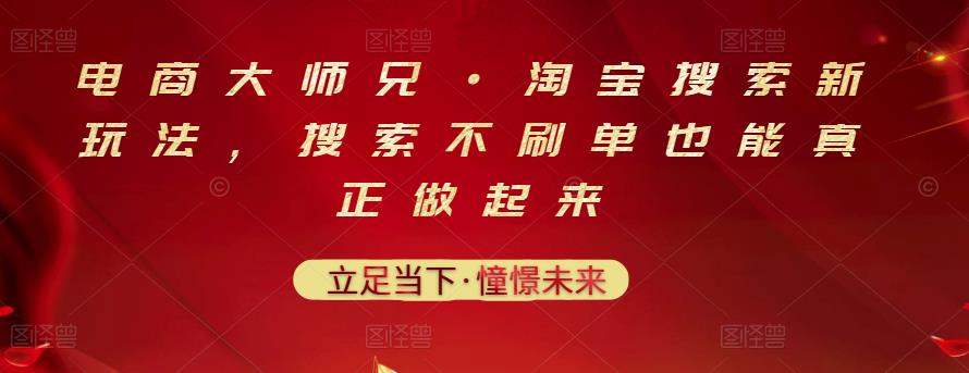 电商大师兄·淘宝搜索新玩法，搜索不刷单也能真正做起来-温馨分享网