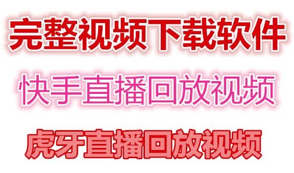 快手直播回放视频/虎牙直播回放视频完整下载(电脑软件+视频教程)-温馨分享网