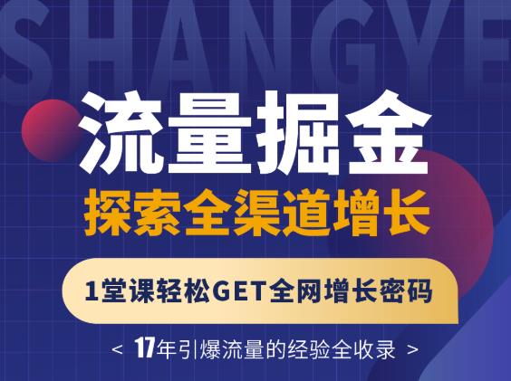 张琦流量掘金探索全渠道增长，1堂课轻松GET全网增长密码-温馨分享网