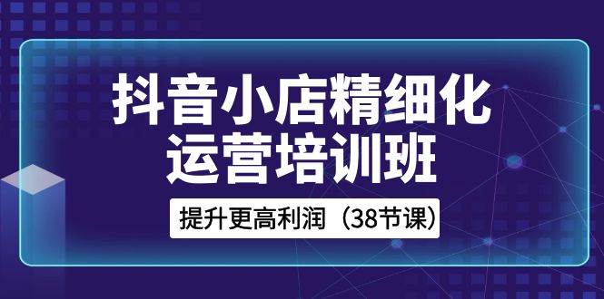 抖音小店-精细化运营培训班，提升更高利润（38节课）-温馨分享网