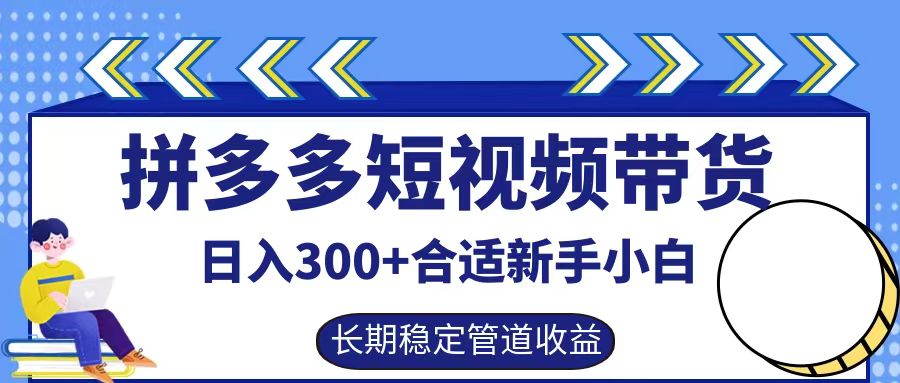 拼多多短视频带货日入300+实操落地流程-温馨分享网