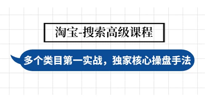 淘宝-搜索高级课程：多个类目第一实战，独家核心操盘手法-温馨分享网