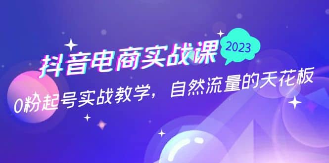 抖音电商实战课：0粉起号实战教学，自然流量的天花板（2月19最新）-温馨分享网
