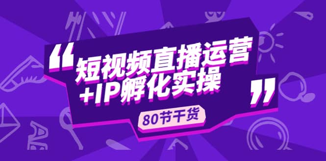 短视频直播运营+IP孵化实战：80节干货实操分享-温馨分享网
