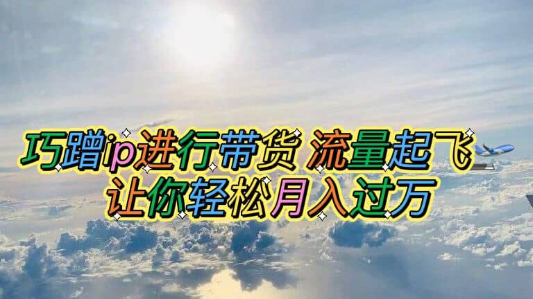巧蹭ip进行带货，流量起飞，让你轻松月入过万-温馨分享网