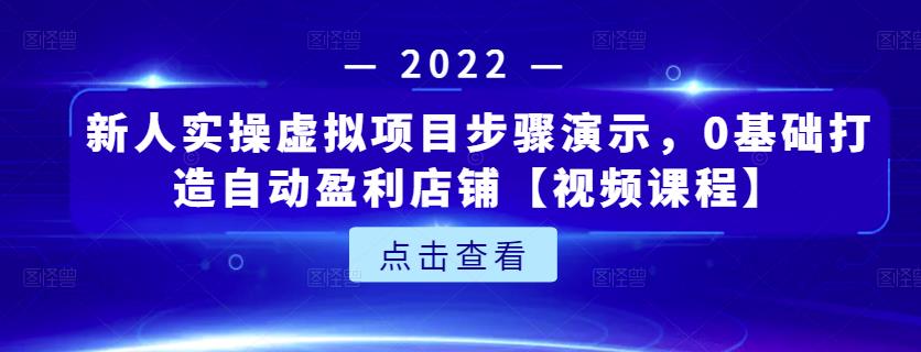 新人实操虚拟项目步骤演示，0基础打造自动盈利店铺【视频课程】-温馨分享网