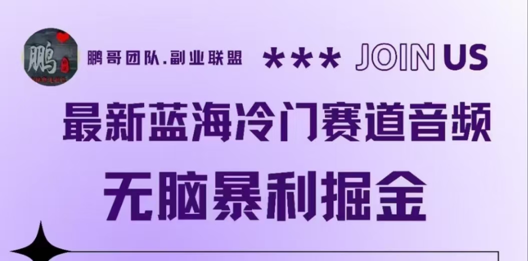 最新蓝海冷门赛道音频，无脑暴利掘金-温馨分享网