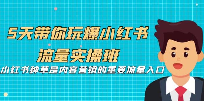 5天带你玩爆小红书流量实操班，小红书种草是内容营销的重要流量入口-温馨分享网