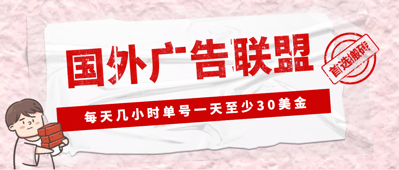 外面收费1980最新国外LEAD广告联盟搬砖项目，单号一天至少30美元(详细教程)-温馨分享网