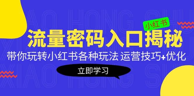 小红书流量密码入口揭秘：带你玩转小红书各种玩法 运营技巧+优化-温馨分享网
