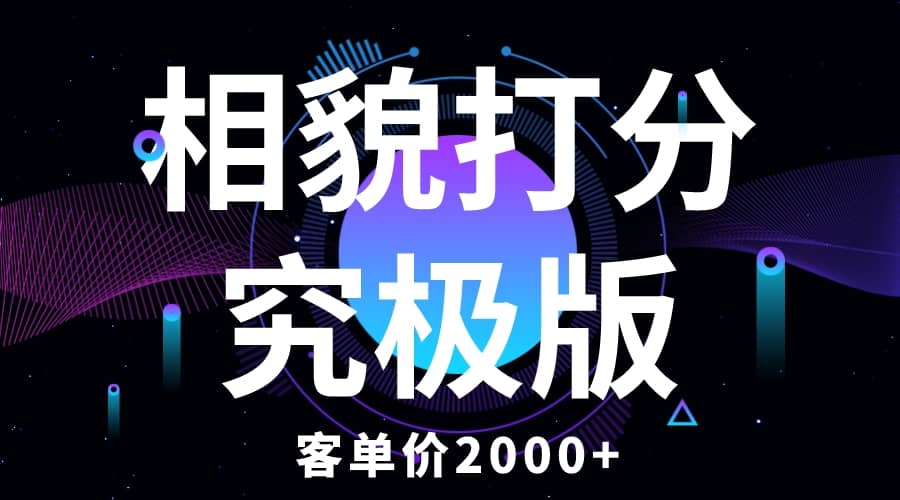 相貌打分究极版，客单价2000+纯新手小白就可操作的项目-温馨分享网
