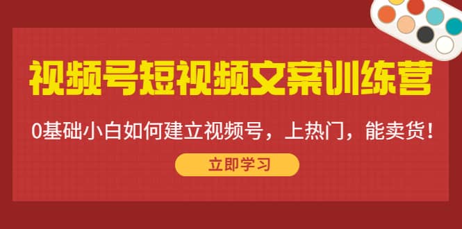 视频号短视频文案训练营：0基础小白如何建立视频号，上热门，能卖货！-温馨分享网