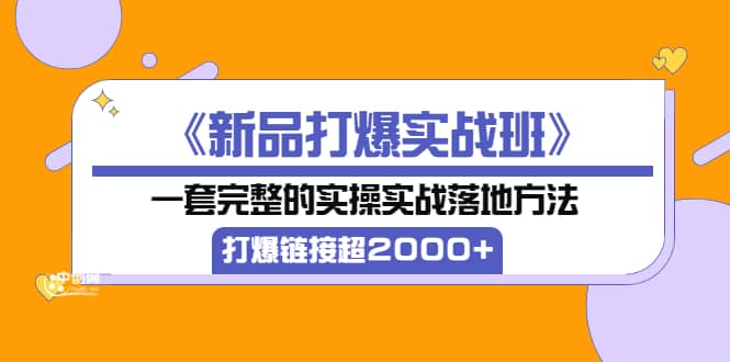 《新品打爆实战班》一套完整的实操实战落地方法，打爆链接超2000+（38节课)-温馨分享网