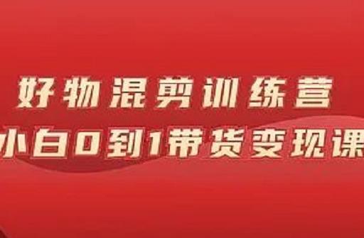 万三好物混剪训练营：小白0到1带货变现课-温馨分享网
