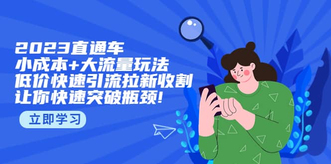 2023直通小成本+大流量玩法，低价快速引流拉新收割，让你快速突破瓶颈-温馨分享网
