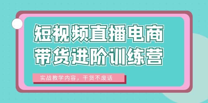 短视频直播电商带货进阶训练营：实战教学内容，干货不废话-温馨分享网