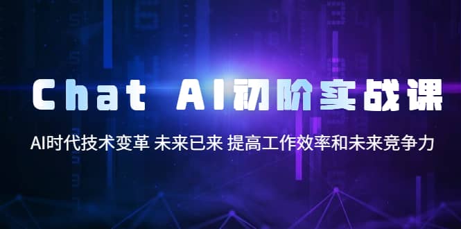 Chat AI初阶实战课，AI时代技术变革 未来已来 提高工作效率和未来竞争力-温馨分享网